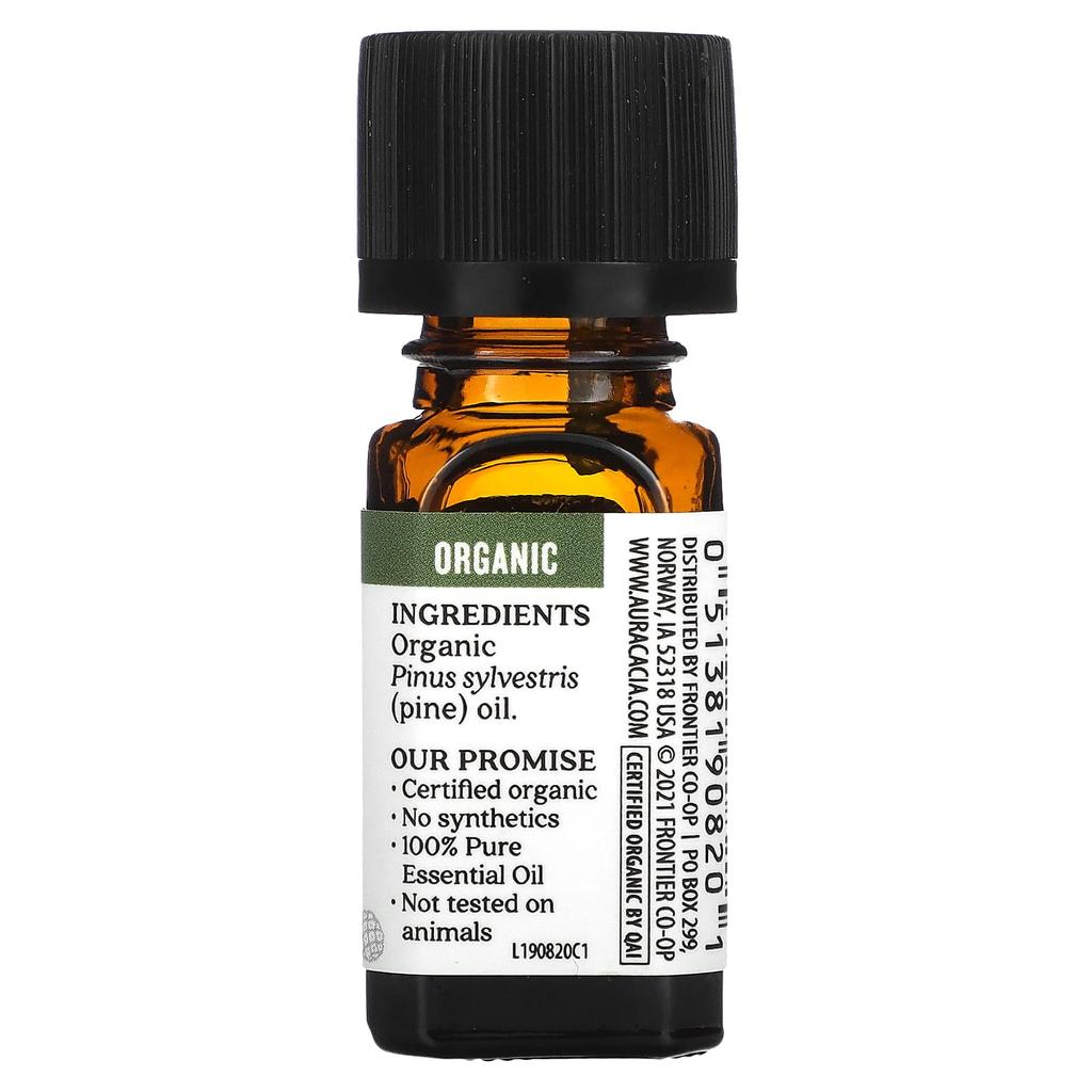 Aura Cacia Pure Essential Oil, Organic Pine, 0.25 Fl Oz (7.4 Ml)