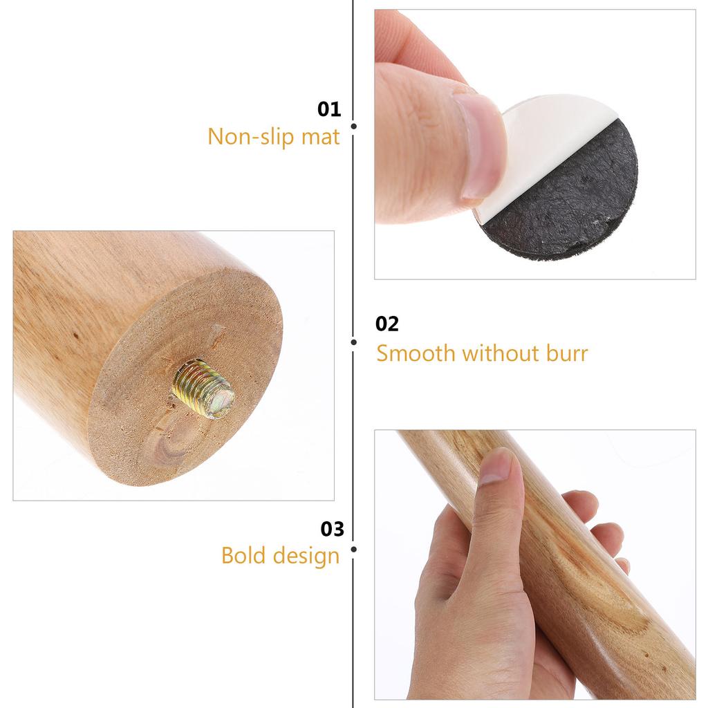 Wooden Furniture Feet 4 Sets Dining Table Legs Tischbeine Verstellbar Esstisch Sofa Couchtisch Premium Wood High Load Stable