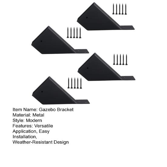 Кронштейн для беседки Yousheng 4 шт., угловые кронштейны 45 градусов с дренажными отверстиями, устойчивое к ржавчине покрытие, опоры для беседки