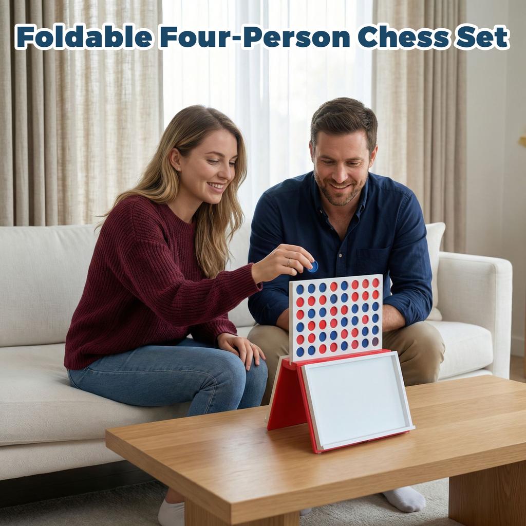 Креативный, практичный, складной набор игр «Четыре в ряд» для семей.