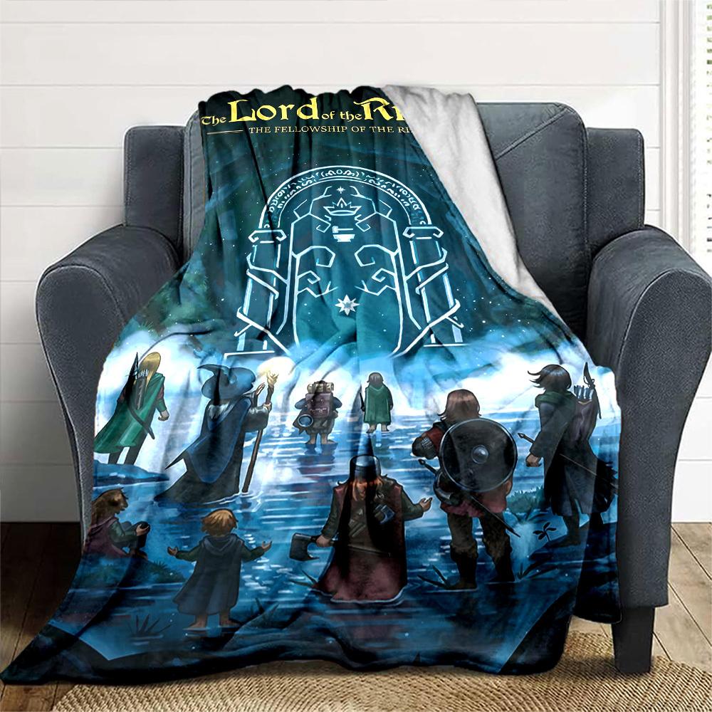 1pc The Lord of the Rings Fellowship of the Ring Flannel Blanket Soft Warm Throw for Home, Office, Travel, All-Season Cozy Bedding GiftL1024