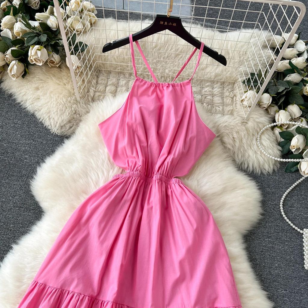 Элегантное цветочное платье-фея, женское платье на бретельках, сексуальное вечернее платье миди, повседневное платье с шикарным принтом и высокой талией, модное женское платье 2025 года