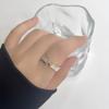 Elegant Diamond 'H' Open Ring - Women's Fashion Statement, Light Luxury Niche Design, High-End Index Finger Accessory