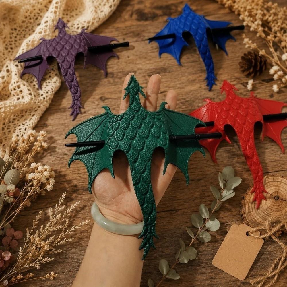 Gothic Flying Dragon Wing Hair Accessory With Wooden Stick Cosplay Dragon Hair Slide Women