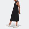 Adidas New Ribbed Sleeveless Dress With Brand Logo Women Dress Black HG4378