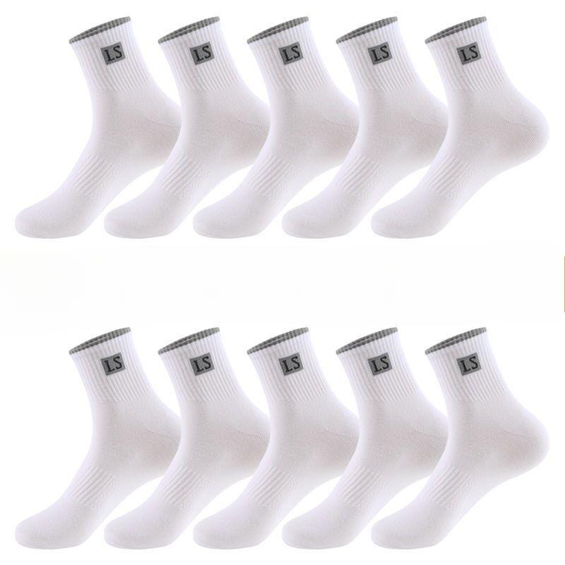 5Pairs of Men's Letter Socks Autumn Winter Spring Socks Mid-tube Sports Socks Lot