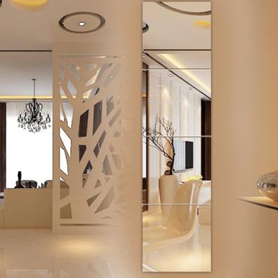 Зеркальная наклейка, самоклеящаяся, гибкая, водонепроницаемая, отражает, прозрачное украшение для дома, квадратная форма