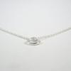 Pre-owned Tiffany & Co. silver 925 open heart pendant necklace j56-1