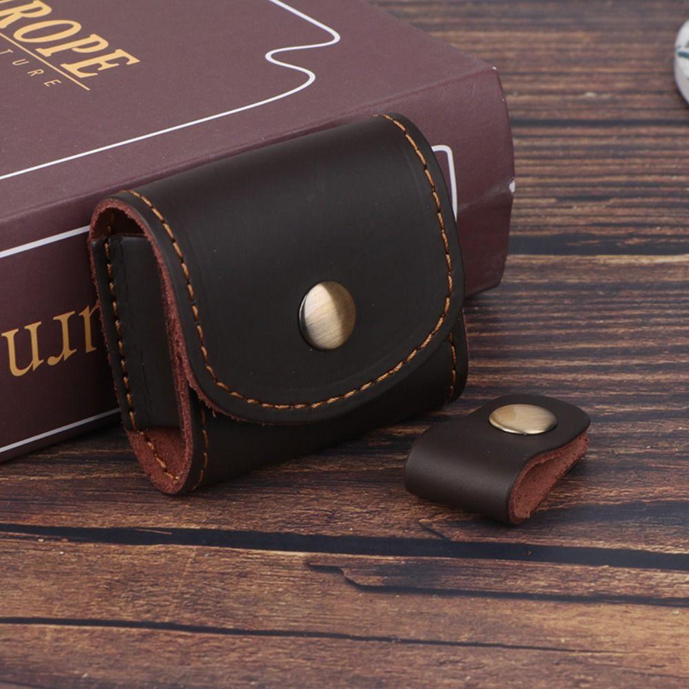 Mini Leather Data Cable Storage Box Waterproof Leather Wallet Portable Mini Coin Purse  Female