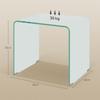 Modern Tempered Glass Living Room Coffee Table with Monobloc Design, 50x40x45 cm, Transparent