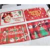 Christmas Placemat Set Santa Claus Tree Decorative Tableware Mat Dining Table Mat Christmas Tableware Coffee Mat Cup