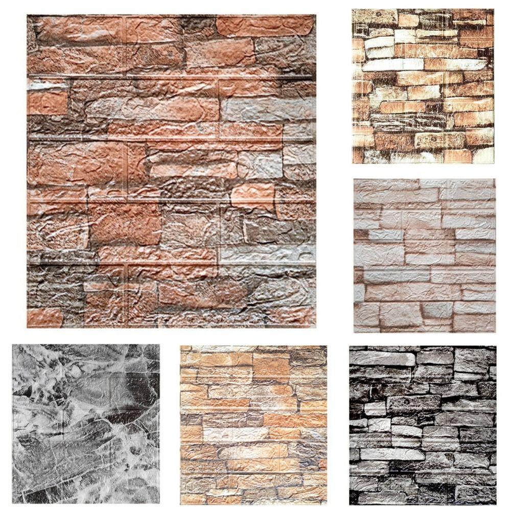 Peel and Stick 3D Imitation Brick Wall Stickers Waterproof Decorative Stickers TV Backdrop