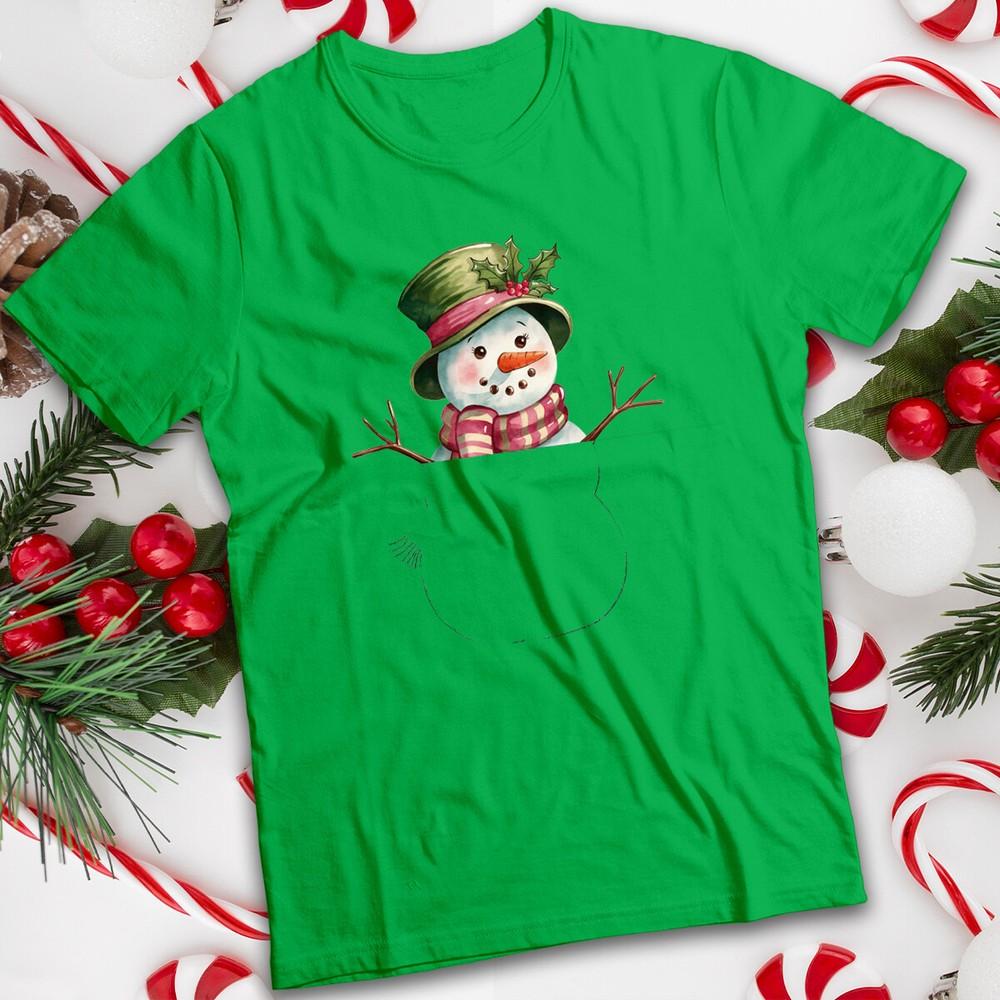 Unisexs and Unisexs Cute Winter SnowUnisex Christmas TShirt Tee MC