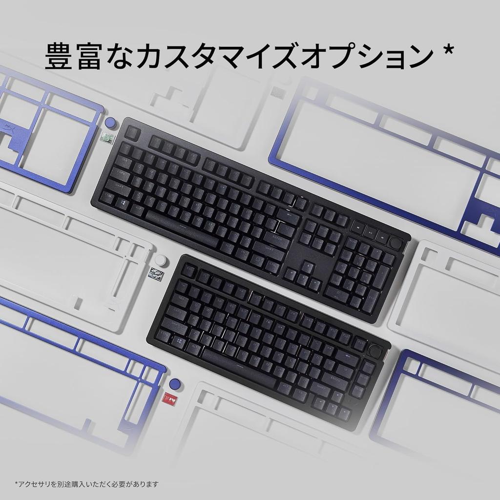 Игровая клавиатура HyperX Alloy Rise, японская, полноразмерная, линейные переключатели, прокладка, раскладка, механическая, размер, переключатели, контроллер, крепление, горячая замена, настраиваемая,