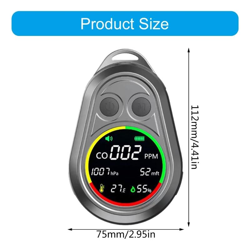 Carbon Monoxide Detectors Measuring Atmospheric Pressure Temperature Altitudes Humidity Outdoor Multifunction CO Meter