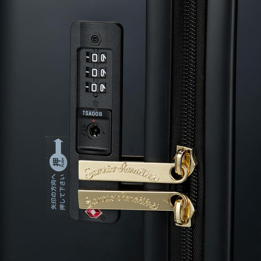 Suitcase S Size with Cup Holder Sanrio Characters Magical [Siffle] Carry-on SA9.Black