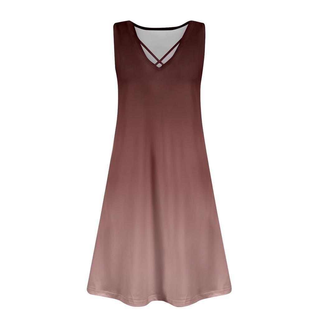 Женское летнее платье свободного покроя для пляжного отдыха, сарафан с коротким рукавом и круглым вырезом, с карманом, с коротким рукавом, платье-рубашка