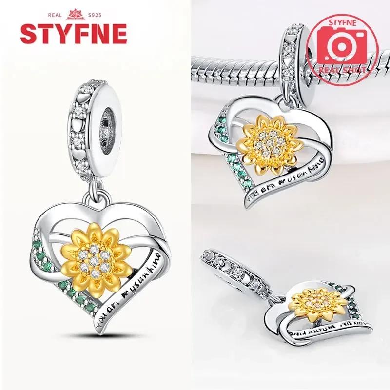 Медьоригинал Звездное небо Подсолнух Зеленое пшеничное поле Масляная живопись Подвески Бусины Для женщин DIY Изящные украшения Подарок