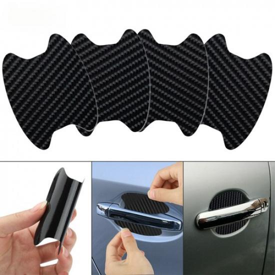 20PCS Car Door Handle Protector Film Anti-Scratch Stickers Carbon Fiber Black