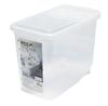 Asvel Airtight Rice Container with Secure Rice Remaining and 12kg Gasket, Lock, Tray, Casters,