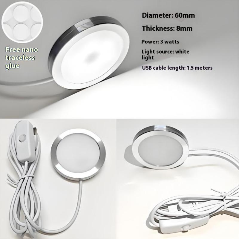 USB Круглая Ультратонкая Лампа из Алюминиевого Сплава 5 В Аксессуары для 3D-принтера Светодиодные Детали DIY Модель Теплый Белый/Многоцветный