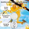 Weatherproof Hanging Oriole Bird Feeder Decorative Spill Proof Metal Bird Feeding Platform with S Hook PP Bowls