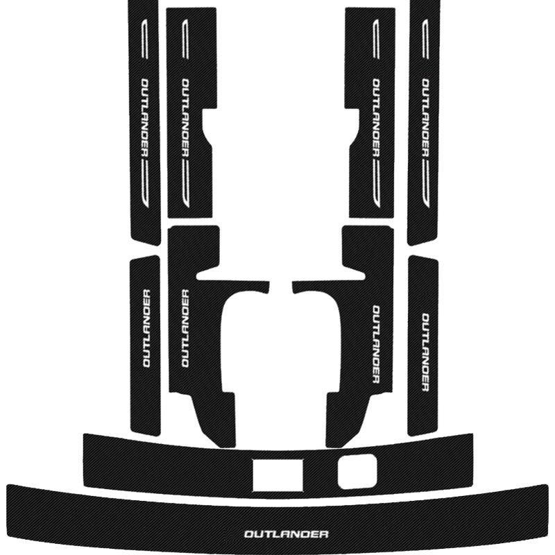 Для Mitsubishi Outlander 2013 2016 2018 автомобильные пороги кожаные наклейки защитная пластина пороговая полоса из углеродного волокна