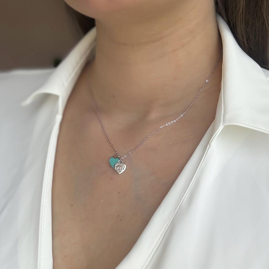 Серебряное колье с емаллю, вес изделия 3,58 гр (60001993)