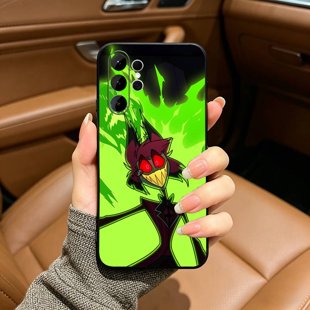 H-Hazbin Hotel-A-Alastor Чехол для телефона Samsung S25, S24, S21, S22, Plus S23, S30, Ultra, S20, Fe, Lite, Черный Мягкий Силикон