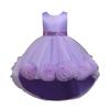 Детское платье Платье принцессы с бантом Однотонное платье с хвостом Платье для выступления Торт