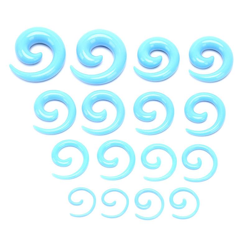 Портативная растягивающаяся вилка, улитка, общий спиральный конус, туннель для плоти, растягиватель для ушей, расширитель, 16 шт./компл.