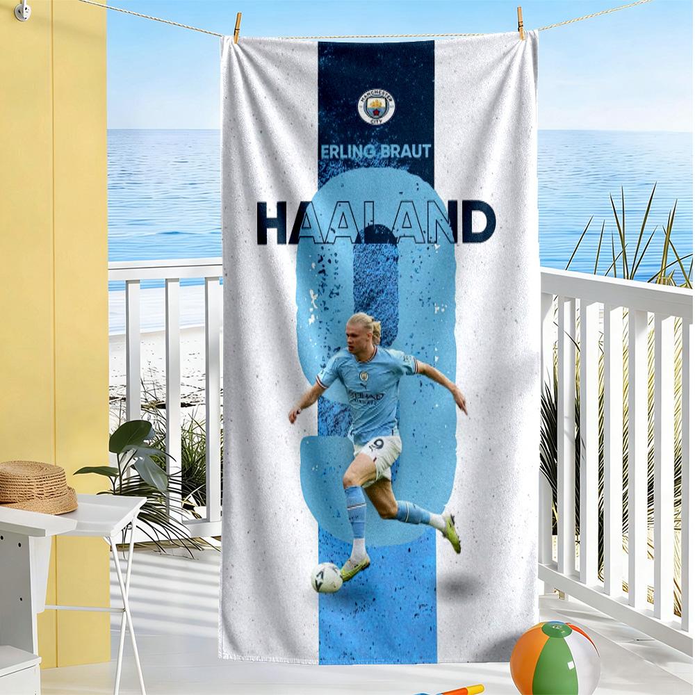 Haaland Number Beach Towel Super Soft & Absorbent Comfortable Lightweight