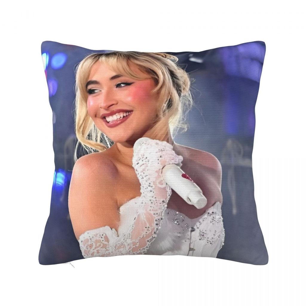 Singer Sabrina Carpenter Pillowcase Polyester Cushion Cover Decorative Pop Music Throw Pillow Case Cover Home Dropshipping 18'