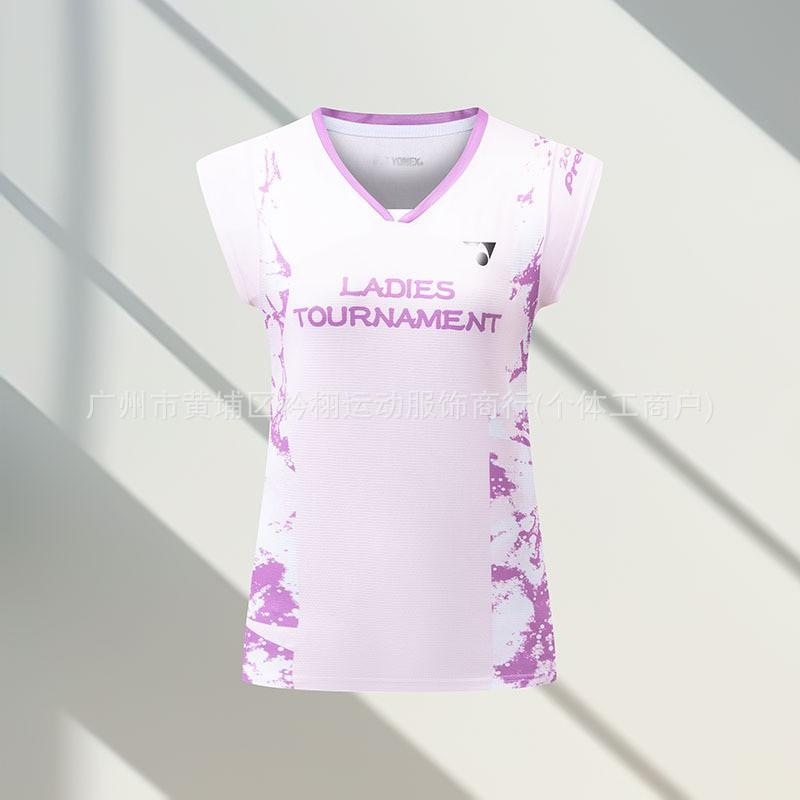Unisex Badminton Sport T-Shirt Set Kids Adult Training Casual Wear Striped Design