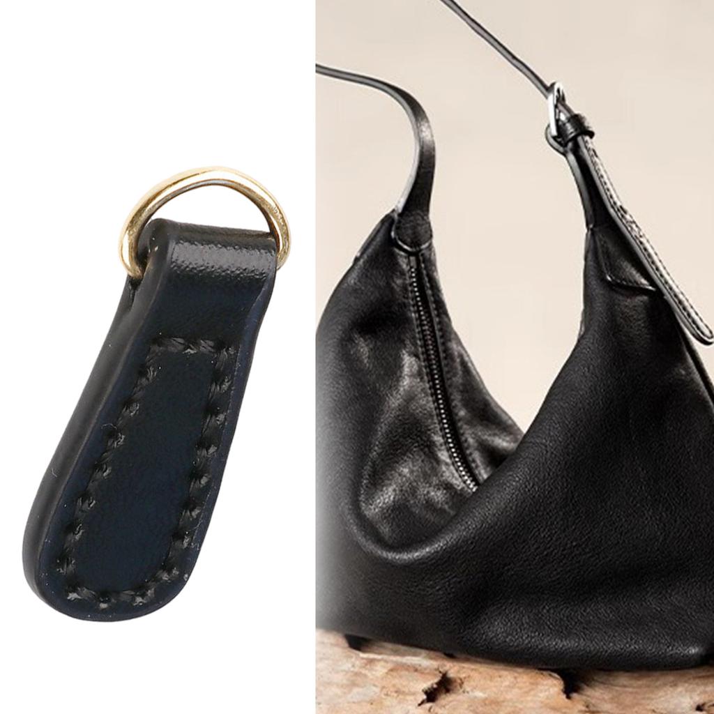 2 Pieces/Set Stylish Zip Pull Strap PU Leather Zipper Pullers Zipper Tags for Boot Jacket Bag Purse Handbag Replacement