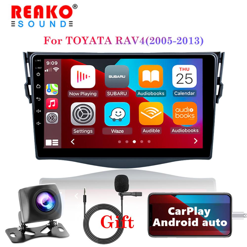 Reakosound 2 Din Android 11 автомобильный радиоприемник мультимедийный видеоплеер для Toyota RAV4 2005-2013 GPS-навигация Carplay FM BT стерео