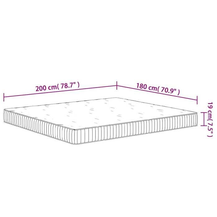VidaXL Matelas à ressorts ensachés moyen 180x200 cm 372819
