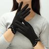 Women Autumn Winter Gloves Keep Warm Touch Screen Without Velvet Not Bloated Thin Pearl Elegant Cycling Drive Windproof Mittens Gloves
