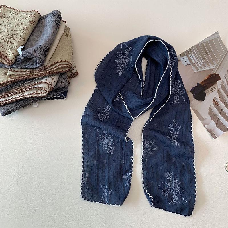 Early Spring Hot Selling New Slim Scarf High-end Versatile Retro Long Strip Neck Protection Multifunctional Fashionable Decoration