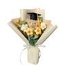 1Pc Party Decor DIY Plush Toy Mini Graduation Bouquet Student Gift Little Bear Knitted Sunflower Crochet Flower
