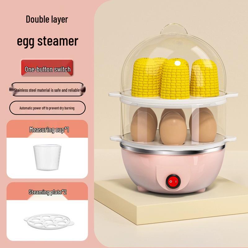 Stainless Steel Multifunctional Egg Cooker with Automatic Power-Off