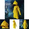 Ярко-желтый костюм для косплея Six из Little Nightmares 2 с водонепромокаемым плащом