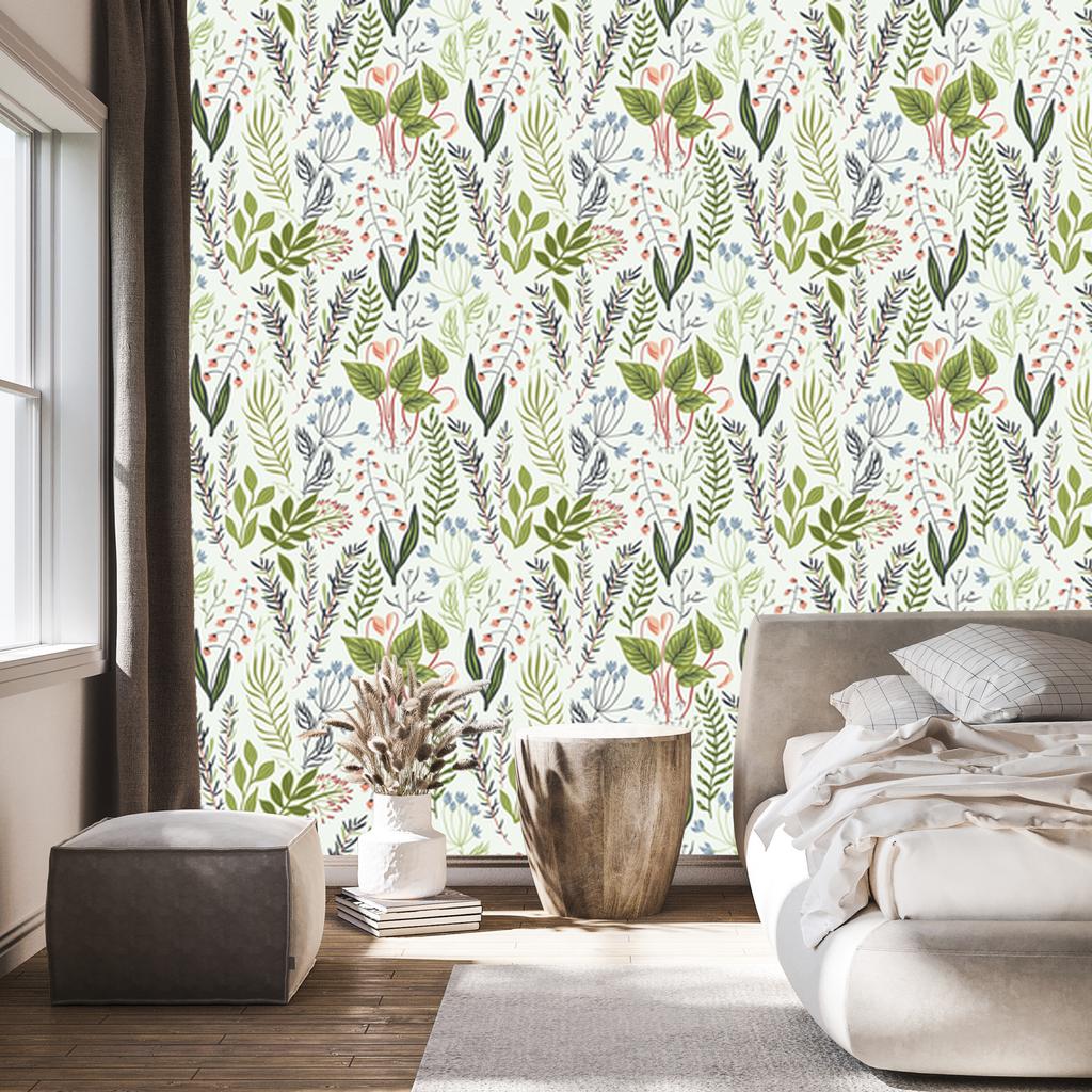 Plants wallpaper for living room and bedroom 50x1000