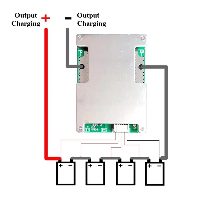 Защитная плата литий-железо-фосфатного аккумулятора с балансировкой, защитой от перегрузки по току, перенапряжения, короткого замыкания