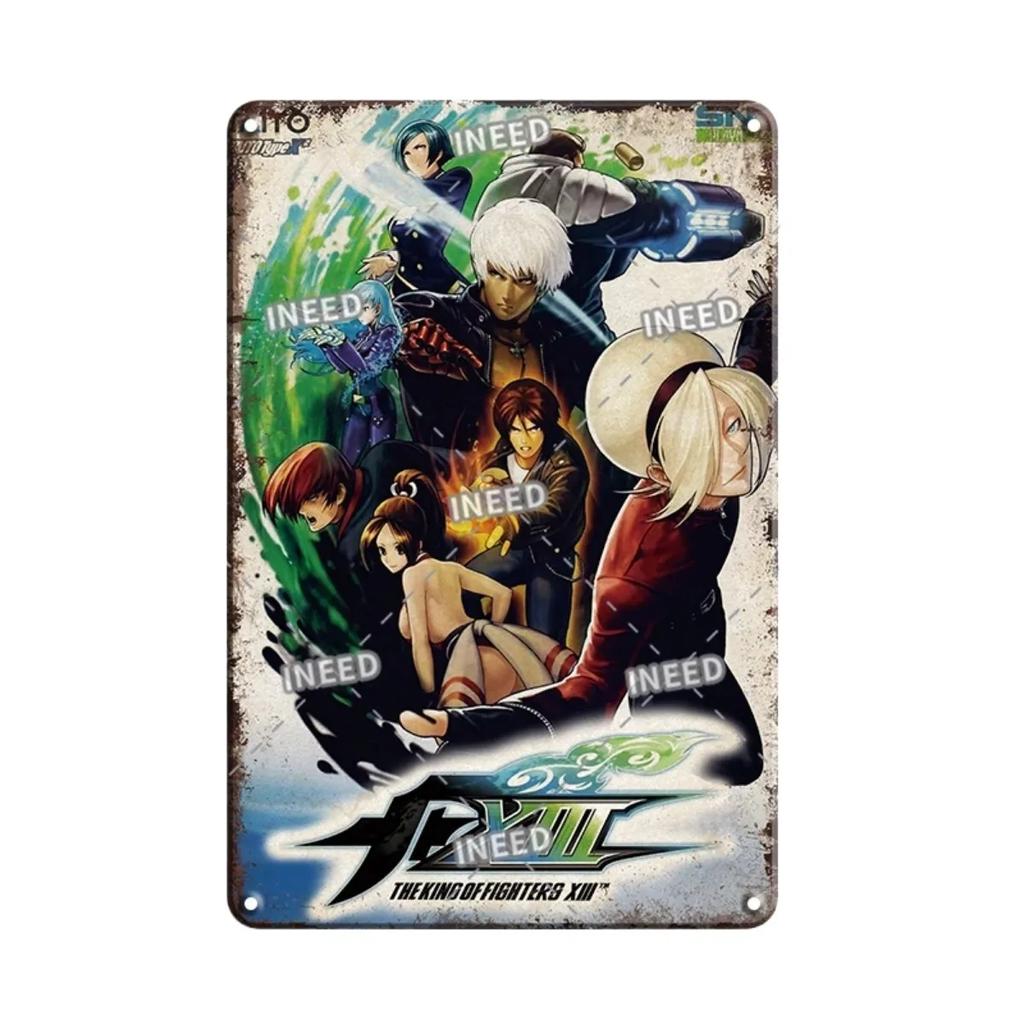 Vintage King Of Fighters Metal Tin Sign  Classic KOF Game Poster Retro Gamer Room Decor  Wall Art Plaques for Home Decor