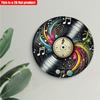 2D Flat 20*20cm1pc Vintage Colorful Vinyl Record Wall Art Plaque, Musical Notes Round Pendant, Retro Music Themed Reliable Quality Decoration for Bars