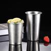 4pcs 300ml/500ml/600ml Stainless Steel Cups Metal Pint Unbreakable Shatterproof Drinking Glasses Stackable Water Cups Tumbler