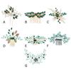 Green Crystal Tiara Flower Leaf Headbands Bridal Clips Crystal Hair Combs Rhinestone Hair Comb