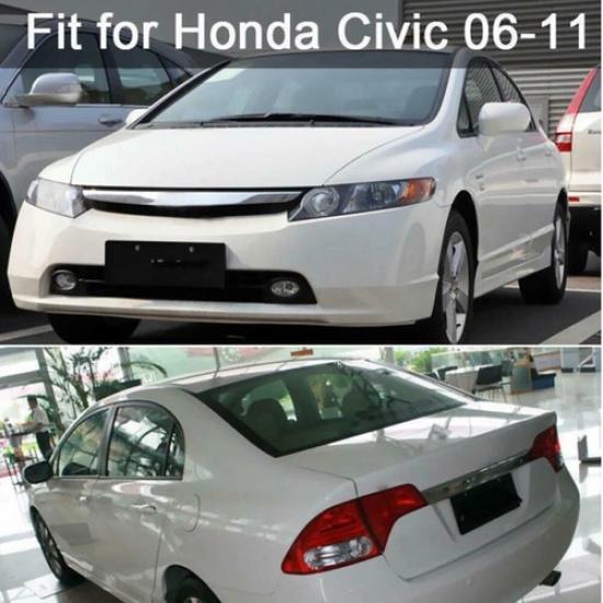 6 шт. Черные накладки на стойки оконных стоек, молдинги дверей для седана Honda Civic 2006-2011