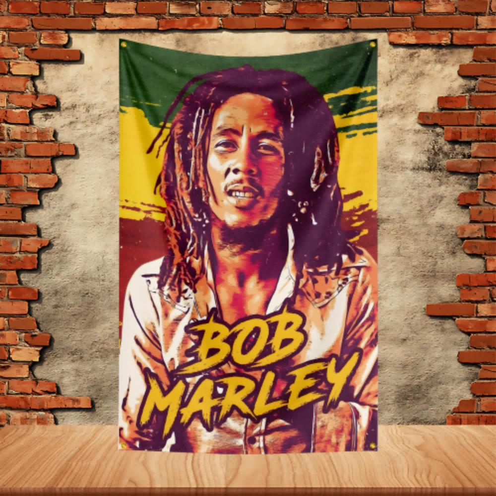 Bob Marley Band Party Flag Polyester Printed Flag Banner Tapestry for Garden Garage Decoration Concert Flag